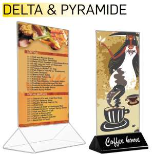 Menuholdere Delta & Pyramide