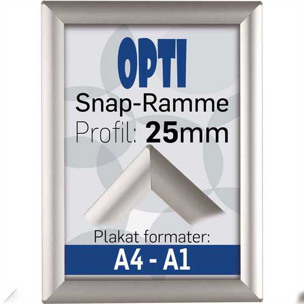 God og billig snap frame A1 i alu/sølv look