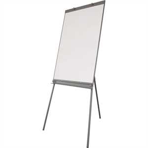 Flipover tavle -  whiteboard/papir - Sort/grå - 65 x 100 cm - 3 ben