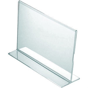 Menuholder -T form Vertikal - klar akryl A7 7,6 x 10,7 cm