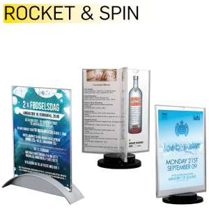Menuholdere Rocket & Spin