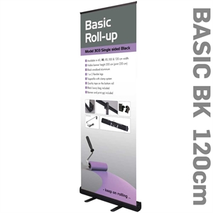 Billig enkelsidet Basic roll up 120 x 220 cm sort