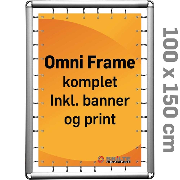 Omni Frame Banner -  Komplet MED PRINT 100 x 150 cm