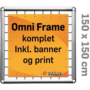 Omni Frame Banner -  Komplet MED PRINT 150 x 150 cm