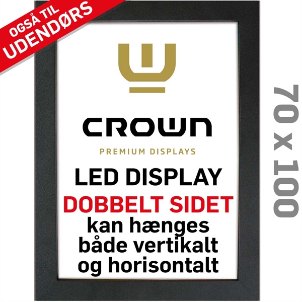 God og billig dobbeltsidet LED display 70 x 100 cm