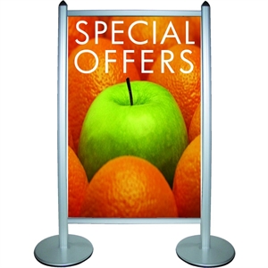 Multi Stand Banner Wall Alu/sølv - 100 x up to 170cm