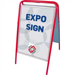Billigt standard gadeskilt  50 x 70 cm Expo Sign rød