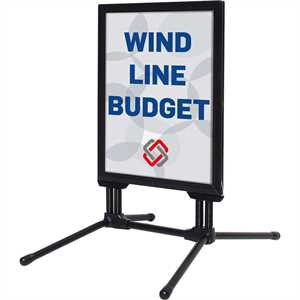 Billigt Wind-Line Budget gadeskilt  A1 sort