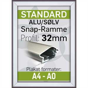 Alu Snap-Ramme 32 mm profil