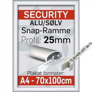 Security Frame, væg, 25 mm Alu/elox