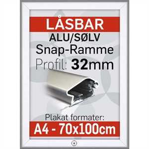 Låsbar Snap-Ramme m 32 mm profil
