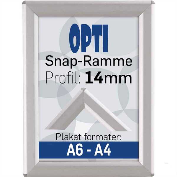 Opti Snap-Ramme m 14 mm Alu