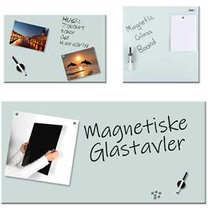 Glass Bord Magnetic - Hvid