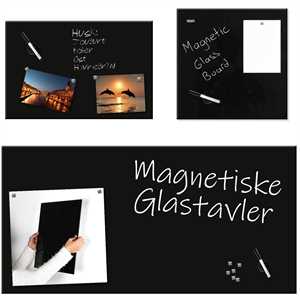 Glass Board Magnetic - Sort 60 x 40 cm