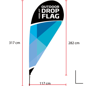 Beachflag Dråbeformet - Large