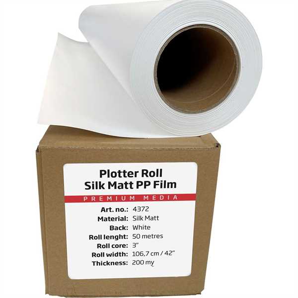 HD-Pro PP film med HVID bagside - 42" - 50 mtr rulle